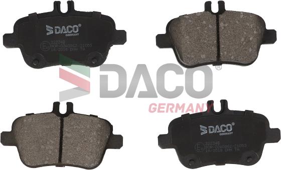 DACO Germany 322348 - Kit de plaquettes de frein, frein à disque cwaw.fr