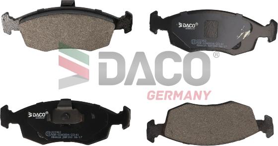 DACO Germany 322362 - Kit de plaquettes de frein, frein à disque cwaw.fr