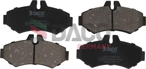 DACO Germany 322301 - Kit de plaquettes de frein, frein à disque cwaw.fr