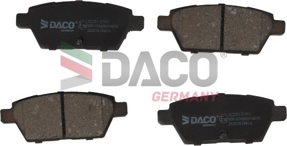 DACO Germany 322251 - Kit de plaquettes de frein, frein à disque cwaw.fr