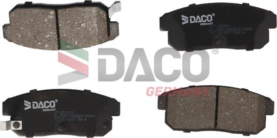 DACO Germany 322210 - Kit de plaquettes de frein, frein à disque cwaw.fr