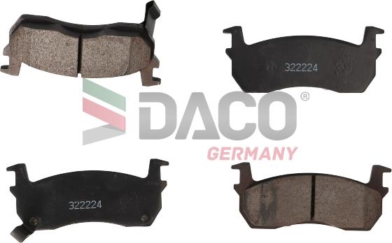 DACO Germany 322224 - Kit de plaquettes de frein, frein à disque cwaw.fr