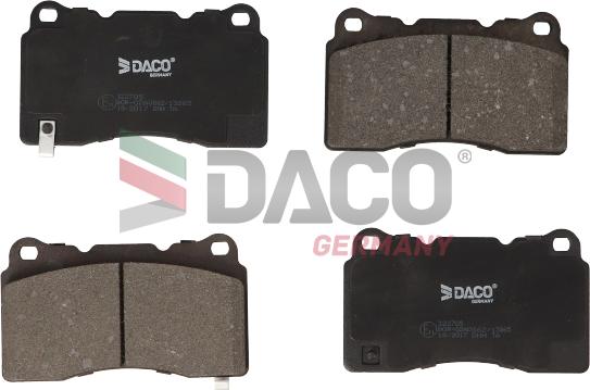 DACO Germany 322705 - Kit de plaquettes de frein, frein à disque cwaw.fr