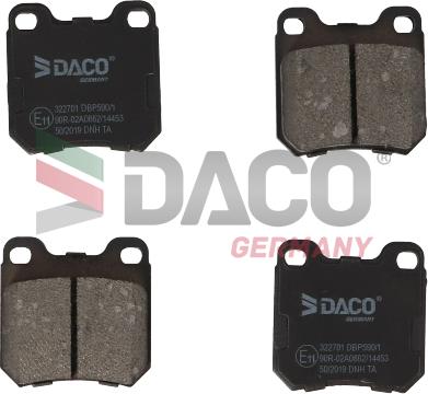 DACO Germany 322701 - Kit de plaquettes de frein, frein à disque cwaw.fr