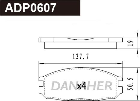 Danaher ADP0607 - Kit de plaquettes de frein, frein à disque cwaw.fr