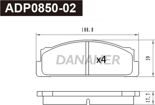 Danaher ADP0850-02 - Kit de plaquettes de frein, frein à disque cwaw.fr