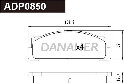 Danaher ADP0850 - Kit de plaquettes de frein, frein à disque cwaw.fr