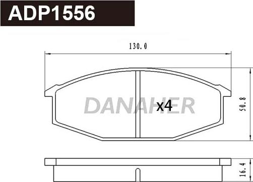 Danaher ADP1556 - Kit de plaquettes de frein, frein à disque cwaw.fr