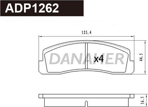 Danaher ADP1262 - Kit de plaquettes de frein, frein à disque cwaw.fr