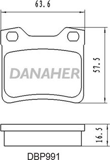 Danaher DBP991 - Kit de plaquettes de frein, frein à disque cwaw.fr