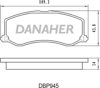 Danaher DBP945 - Kit de plaquettes de frein, frein à disque cwaw.fr