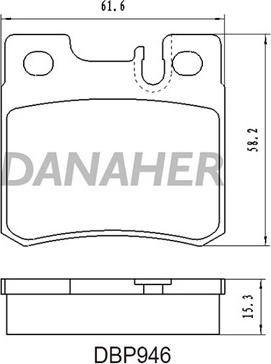 Danaher DBP946 - Kit de plaquettes de frein, frein à disque cwaw.fr