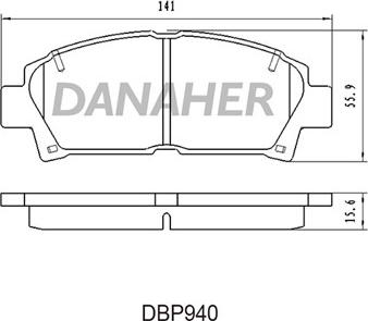 Danaher DBP940 - Kit de plaquettes de frein, frein à disque cwaw.fr