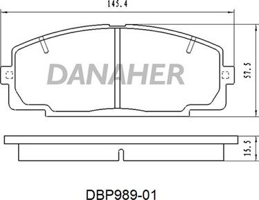 Danaher DBP989-01 - Kit de plaquettes de frein, frein à disque cwaw.fr