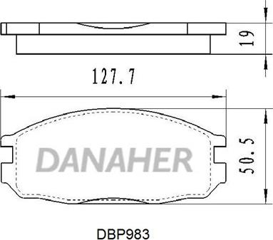 Danaher DBP983 - Kit de plaquettes de frein, frein à disque cwaw.fr