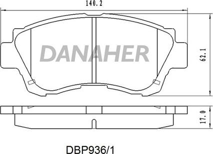 Danaher DBP936/1 - Kit de plaquettes de frein, frein à disque cwaw.fr