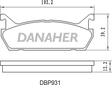 Danaher DBP931 - Kit de plaquettes de frein, frein à disque cwaw.fr