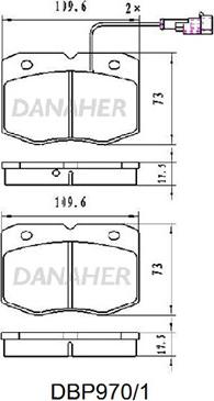 Danaher DBP970/1 - Kit de plaquettes de frein, frein à disque cwaw.fr