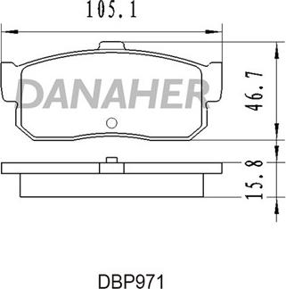 Danaher DBP971 - Kit de plaquettes de frein, frein à disque cwaw.fr