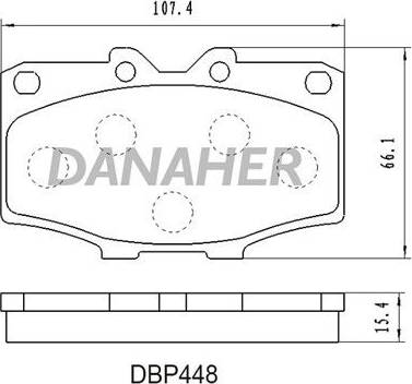 Danaher DBP448 - Kit de plaquettes de frein, frein à disque cwaw.fr