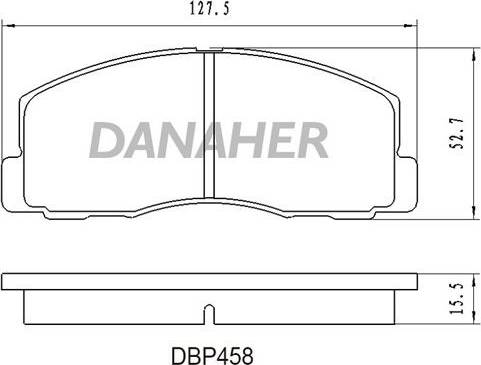 Danaher DBP458 - Kit de plaquettes de frein, frein à disque cwaw.fr