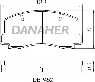 Danaher DBP452 - Kit de plaquettes de frein, frein à disque cwaw.fr