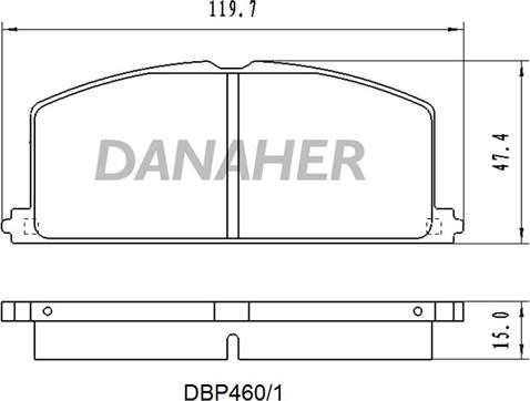 Danaher DBP460/1 - Kit de plaquettes de frein, frein à disque cwaw.fr