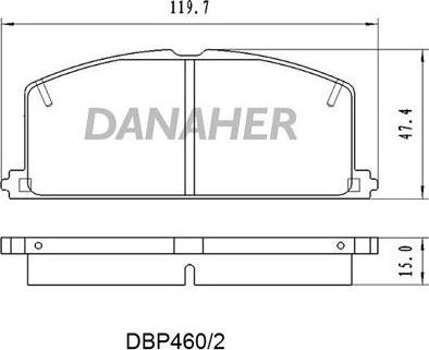 Danaher DBP460/2 - Kit de plaquettes de frein, frein à disque cwaw.fr