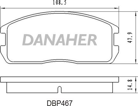 Danaher DBP467 - Kit de plaquettes de frein, frein à disque cwaw.fr