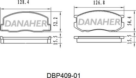 Danaher DBP409-01 - Kit de plaquettes de frein, frein à disque cwaw.fr