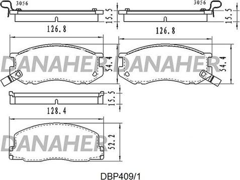 Danaher DBP409/1 - Kit de plaquettes de frein, frein à disque cwaw.fr