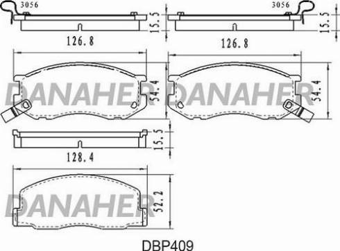 Danaher DBP409 - Kit de plaquettes de frein, frein à disque cwaw.fr