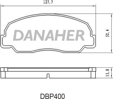 Danaher DBP400 - Kit de plaquettes de frein, frein à disque cwaw.fr