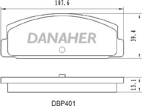 Danaher DBP401 - Kit de plaquettes de frein, frein à disque cwaw.fr