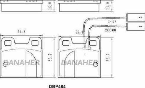 Danaher DBP484 - Kit de plaquettes de frein, frein à disque cwaw.fr