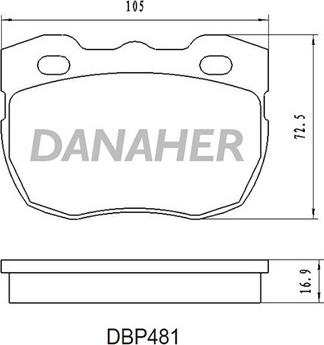 Danaher DBP481 - Kit de plaquettes de frein, frein à disque cwaw.fr