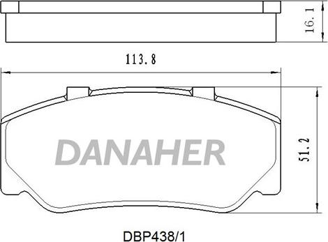 Danaher DBP438/1 - Kit de plaquettes de frein, frein à disque cwaw.fr