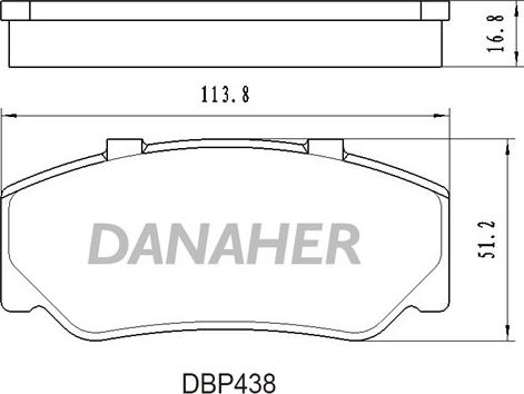 Danaher DBP438 - Kit de plaquettes de frein, frein à disque cwaw.fr