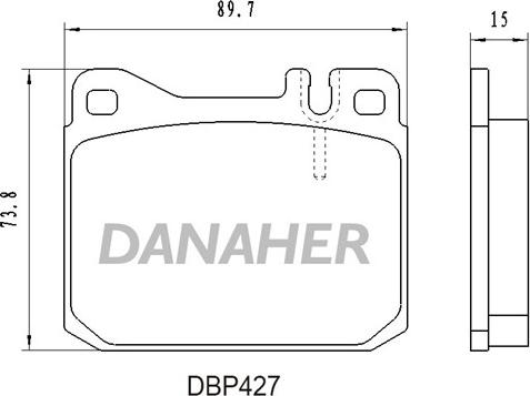 Danaher DBP427 - Kit de plaquettes de frein, frein à disque cwaw.fr