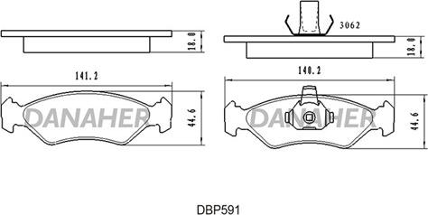 Danaher DBP591 - Kit de plaquettes de frein, frein à disque cwaw.fr