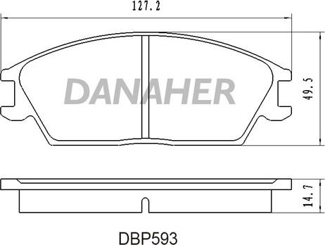 Danaher DBP593 - Kit de plaquettes de frein, frein à disque cwaw.fr