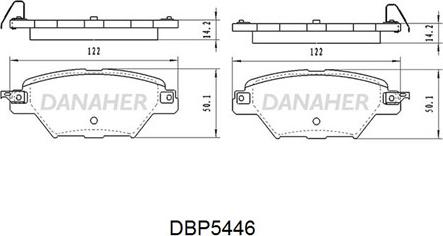 Danaher DBP5446 - Kit de plaquettes de frein, frein à disque cwaw.fr