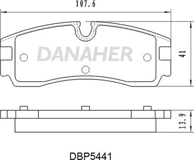 Danaher DBP5441 - Kit de plaquettes de frein, frein à disque cwaw.fr