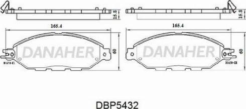 Danaher DBP5432 - Kit de plaquettes de frein, frein à disque cwaw.fr