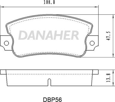 Danaher DBP56 - Kit de plaquettes de frein, frein à disque cwaw.fr