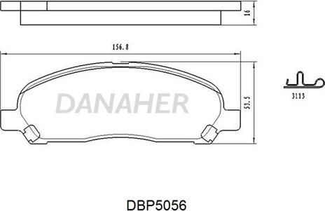 Danaher DBP5056 - Kit de plaquettes de frein, frein à disque cwaw.fr