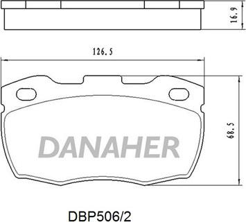 Danaher DBP506/2 - Kit de plaquettes de frein, frein à disque cwaw.fr