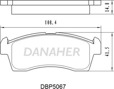 Danaher DBP5067 - Kit de plaquettes de frein, frein à disque cwaw.fr