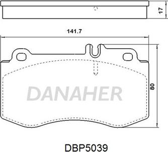 Danaher DBP5039 - Kit de plaquettes de frein, frein à disque cwaw.fr