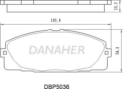 Danaher DBP5036 - Kit de plaquettes de frein, frein à disque cwaw.fr